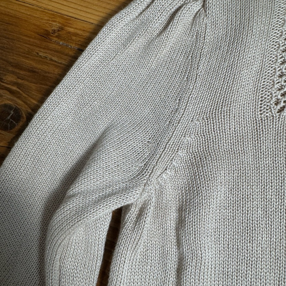 Free People Time after time sweater XS mock neck open‎ knit detail ribbed trim - Picture 4 of 10